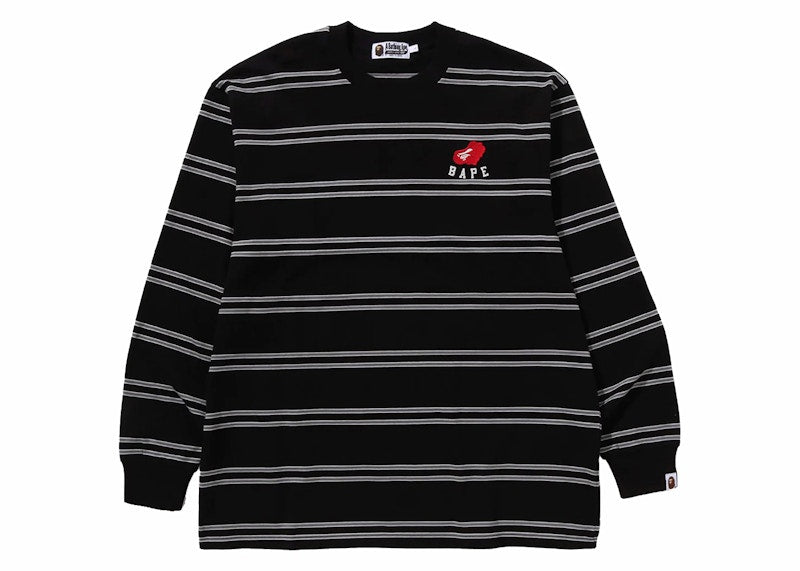 BAPE Ape Heart Hoop L/S Tee Black