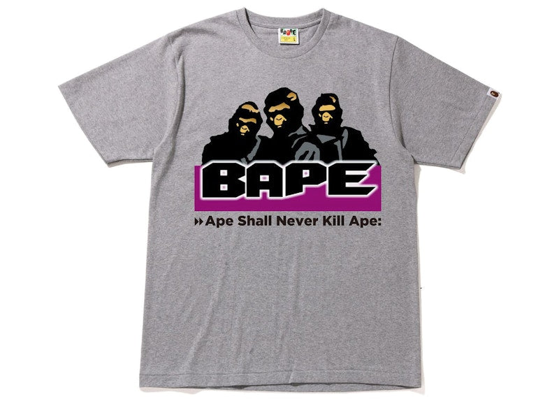 BAPE Archive Graphic #8 Tee Grey