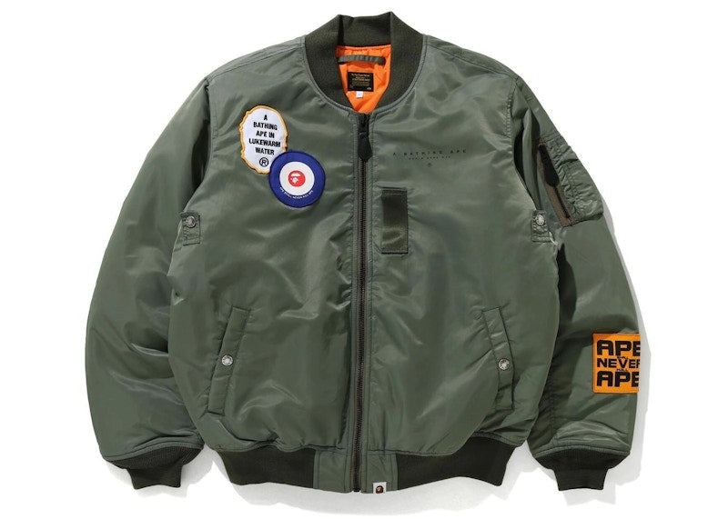 BAPE Archive Patch MA-1 Jacket Green