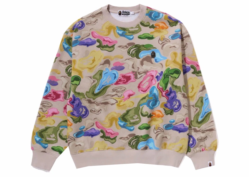 BAPE Art Camo Metal One Point Crewneck Multi