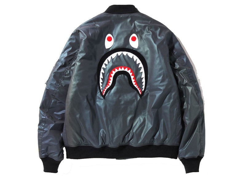 BAPE Aurora Shark Loose Fit MA-1 Black