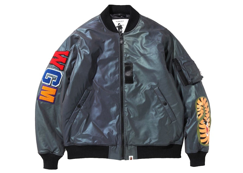 BAPE Aurora Shark Loose Fit MA-1 Black