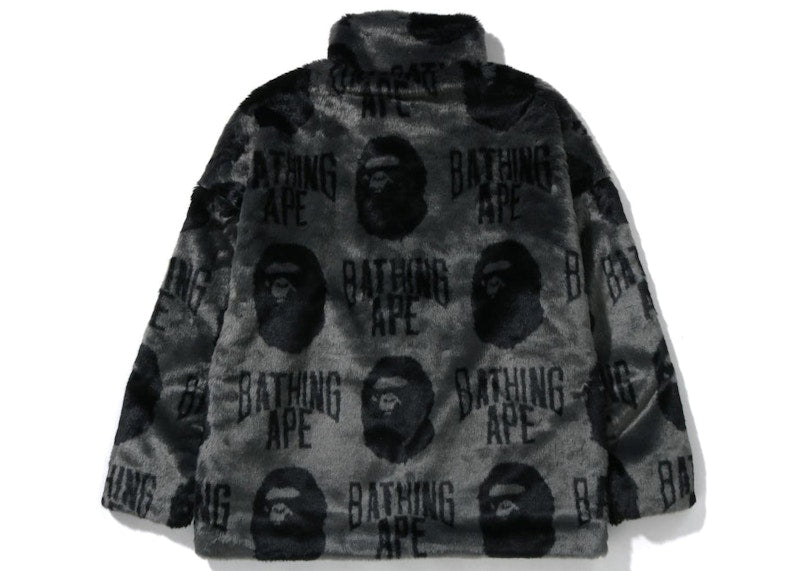 BAPE B Boy Fur Jacket Black
