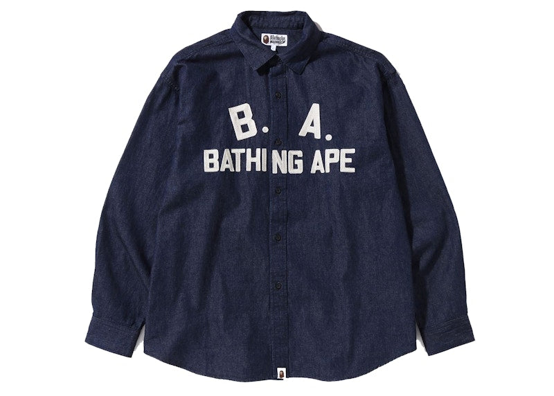BAPE B.A Loose Fit Denim Shirt Indigo