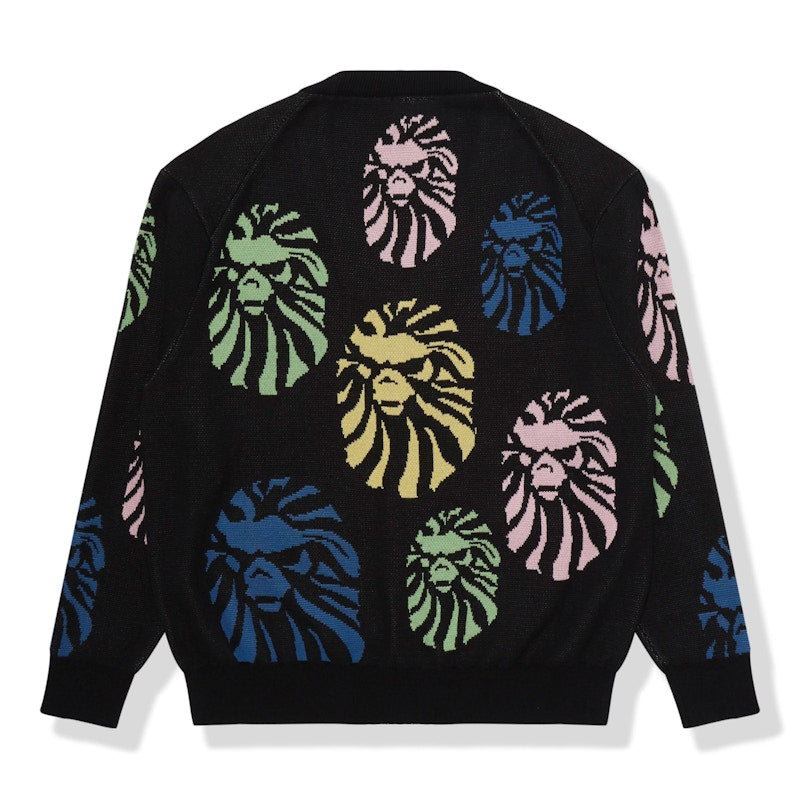 BAPE BLACK Ape Head Cardigan Black
