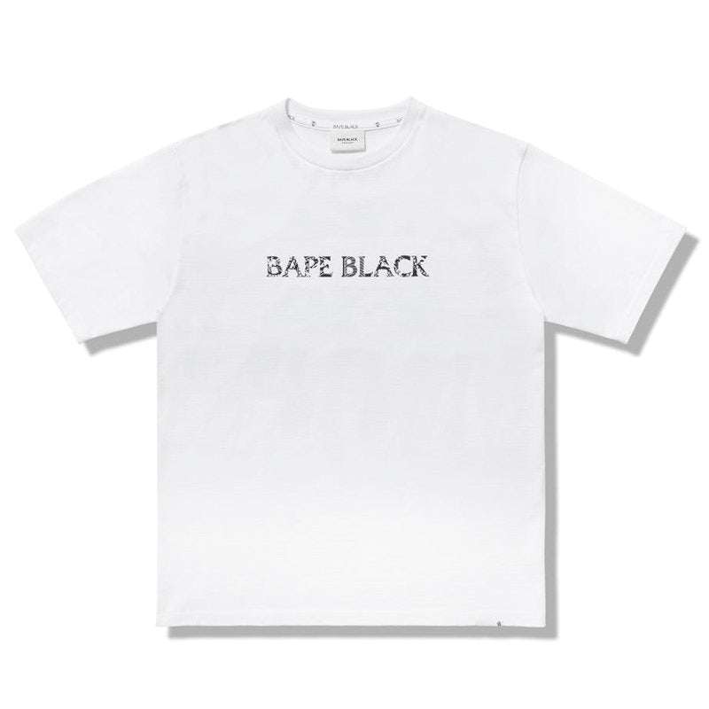 BAPE BLACK Basic Logo Tee White