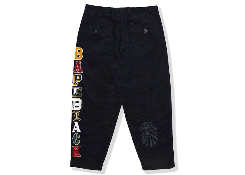 BAPE BLACK Courduroy Chino Pants Black
