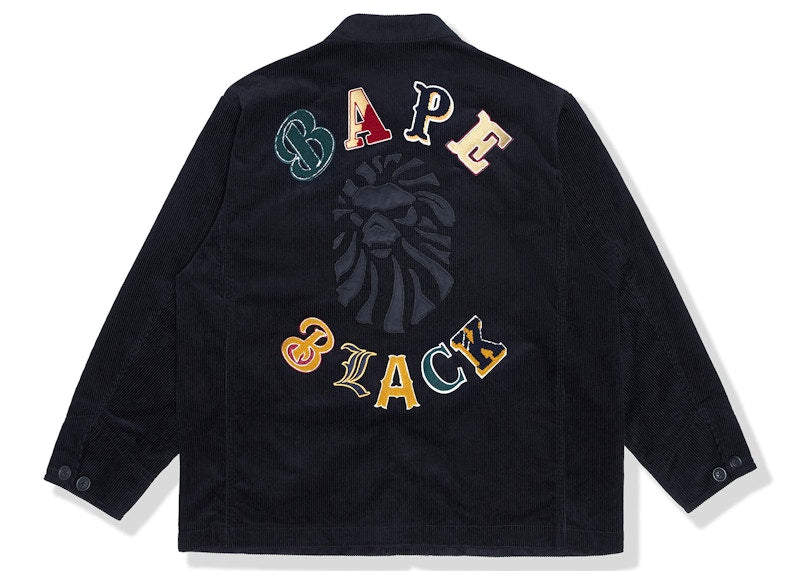 BAPE BLACK Courduroy Work Jacket Black