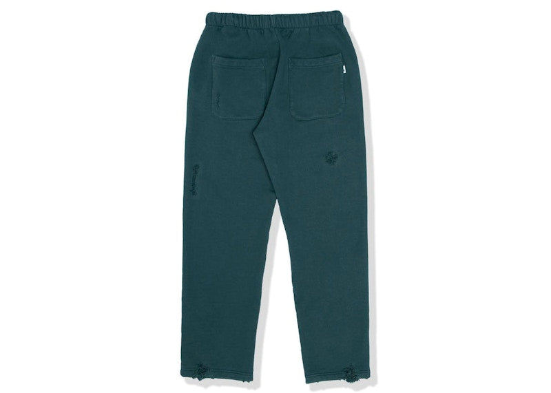 BAPE BLACK Label Distressed Sweat Pants Green