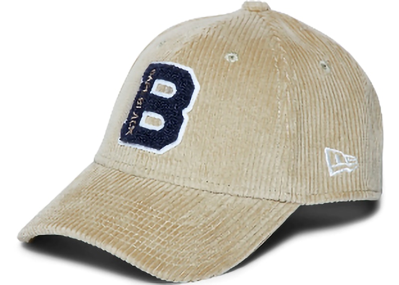 BAPE BLACK Logo Courduroy New Era Cap Beige