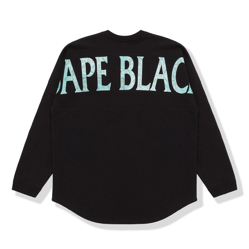 BAPE BLACK Paisley Logo L/S Tee Black Green
