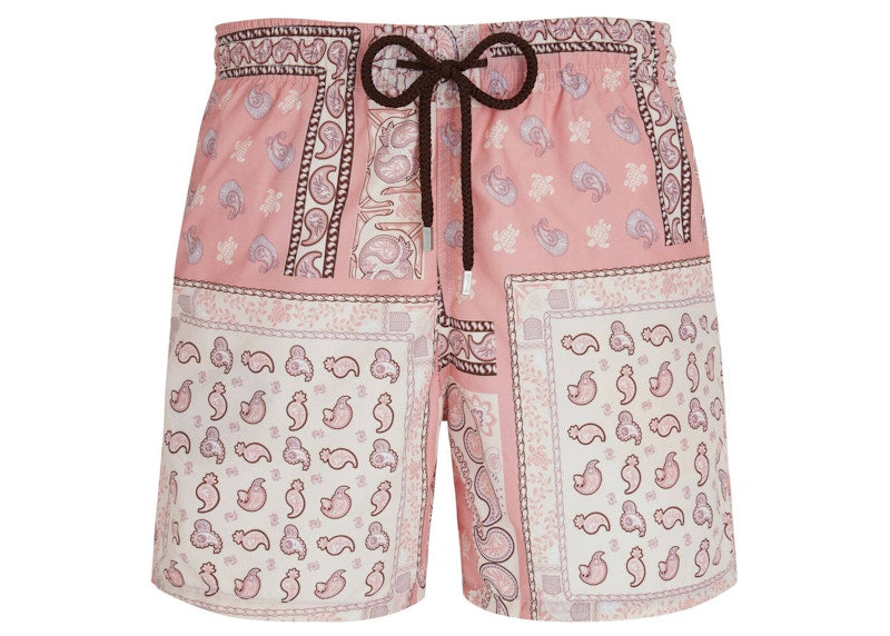 BAPE BLACK x Vilebrequin Bandana Print Swiming Shorts Pink