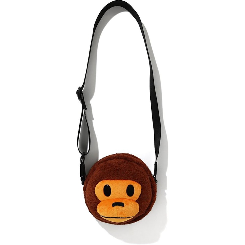 BAPE BOA Baby Milo Face Shoulder Bag Brown
