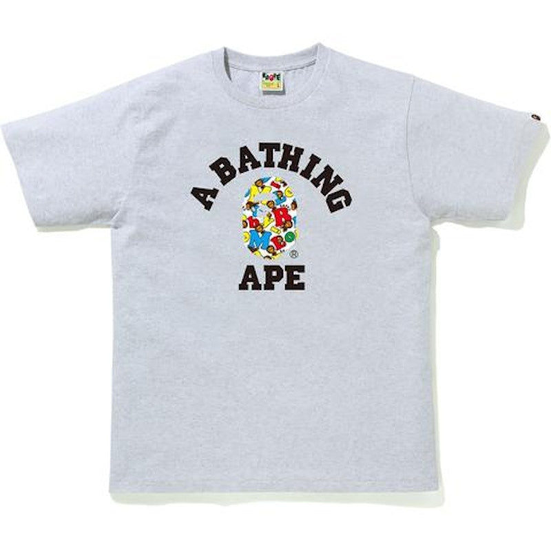 BAPE Baby Milo Alphabet College Tee Gray
