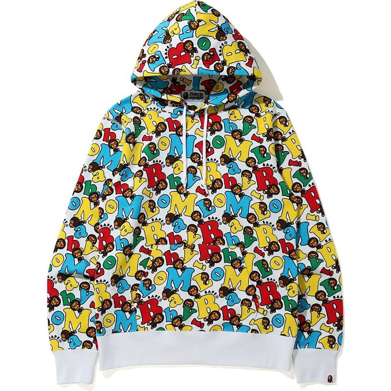 BAPE Baby Milo Alphabet Pullover Hoodie Multi