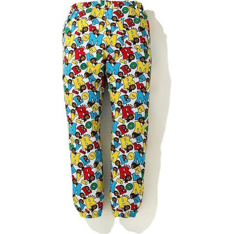 BAPE Baby Milo Alphabet Slim Sweatpants Multi
