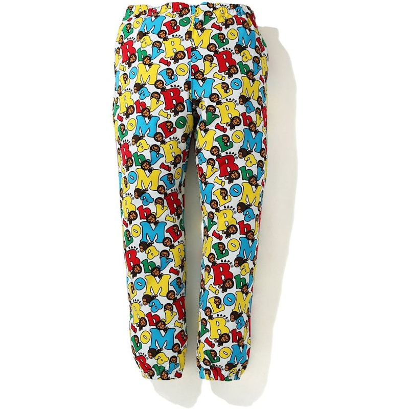 BAPE Baby Milo Alphabet Slim Sweatpants Multi