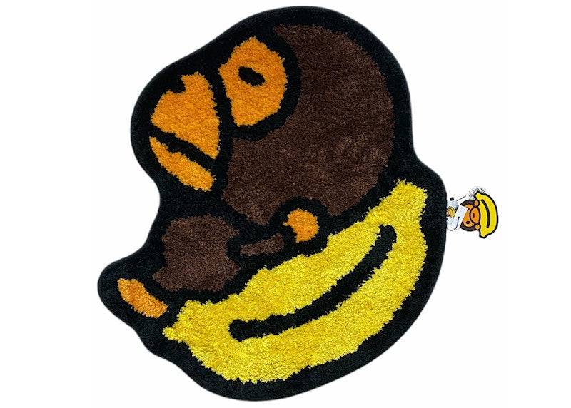 BAPE Baby Milo Banana Rug Brown Yellow