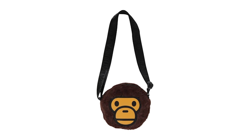 BAPE Baby Milo Boa Shoulder Bag Brown