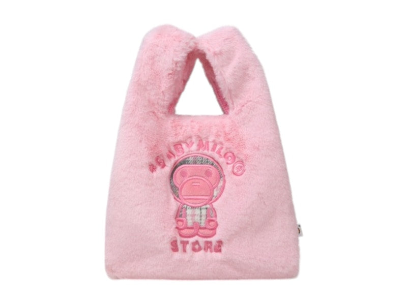 BAPE Baby Milo Fluffy Tote Bag Pink
