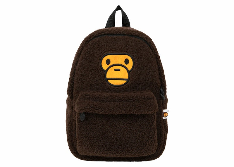 BAPE Baby Milo Fur Mini Backpack Brown