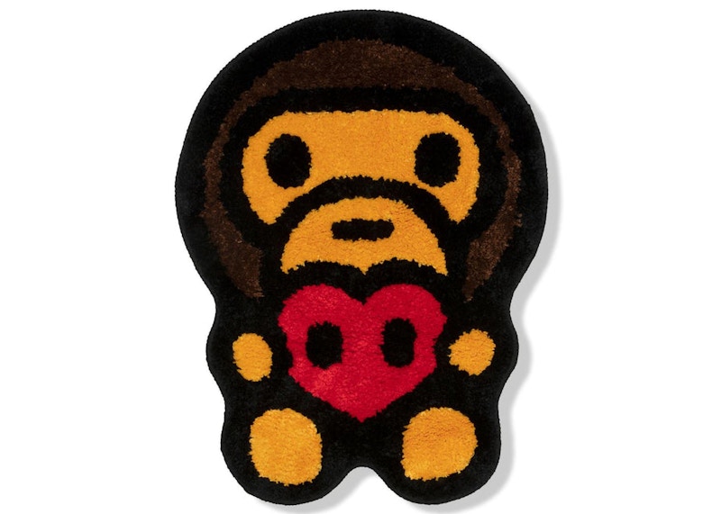 BAPE Baby Milo Heart Rug Brown