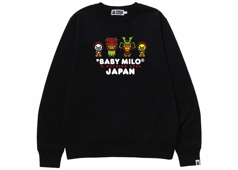 BAPE Baby Milo Japan Crewneck Black
