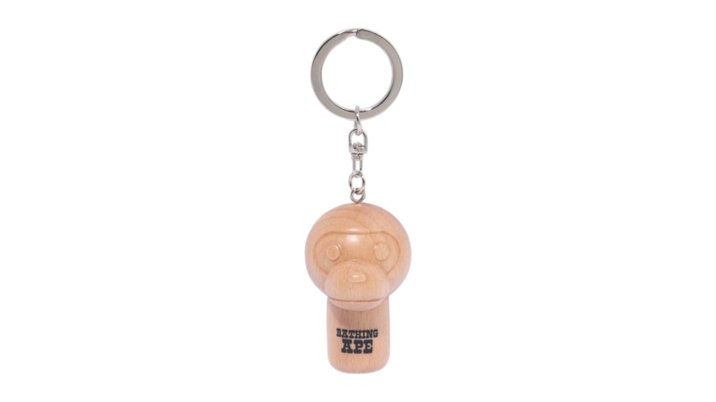 BAPE Baby Milo Kokeshi Doll Keychain Beige