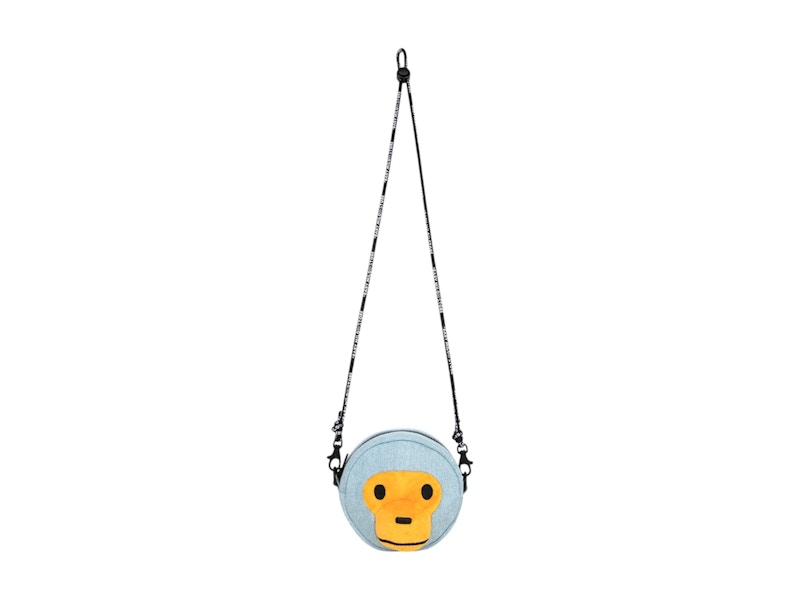 BAPE Baby Milo Plush Crossbody Bag Denim