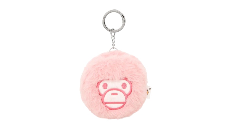 BAPE Baby Milo Plush Doll Headphone Holder Keychain Pink