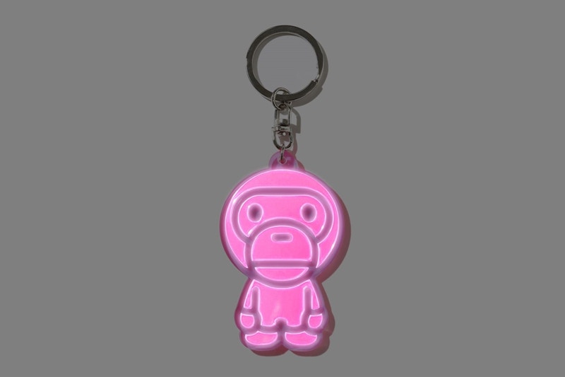 BAPE Baby Milo Reflective Keychain Pink