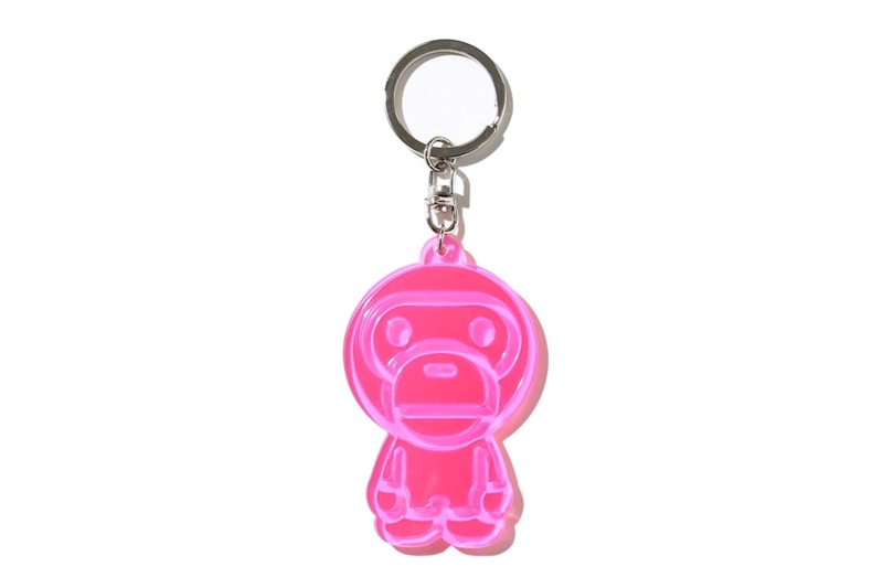 BAPE Baby Milo Reflective Keychain Pink