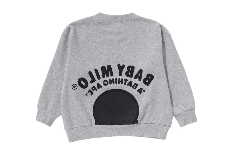BAPE Baby Milo Relaxed Fit Crewneck Sweatshirt Grey