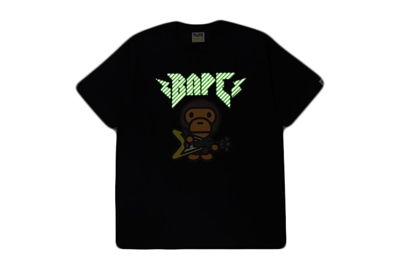 BAPE Baby Milo Rock Guitar Tee Black