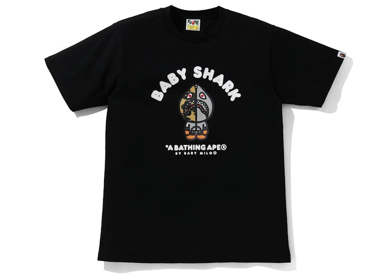 BAPE Baby Milo Shark College Tee Black/Gray