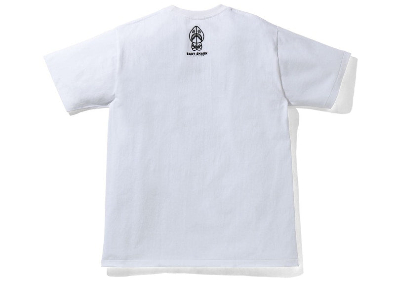 BAPE Baby Milo Shark College Tee White/Navy