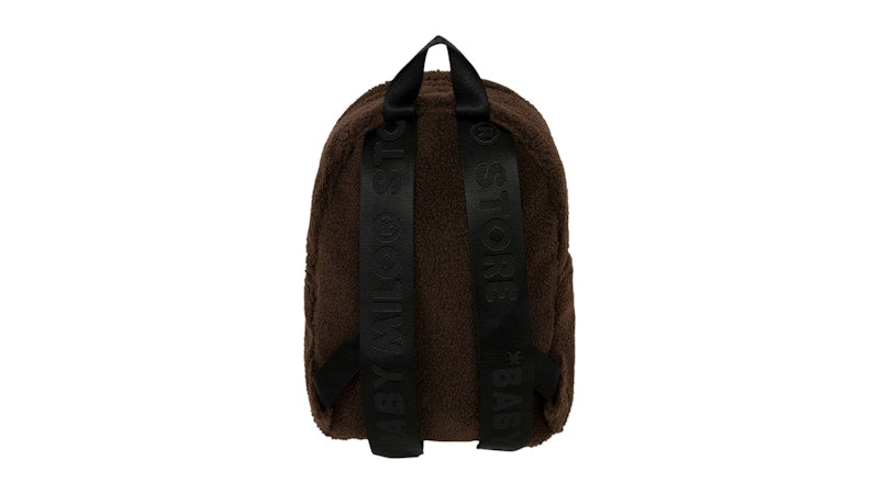 BAPE Baby Milo Sherpa Fur Mini Backpack Brown