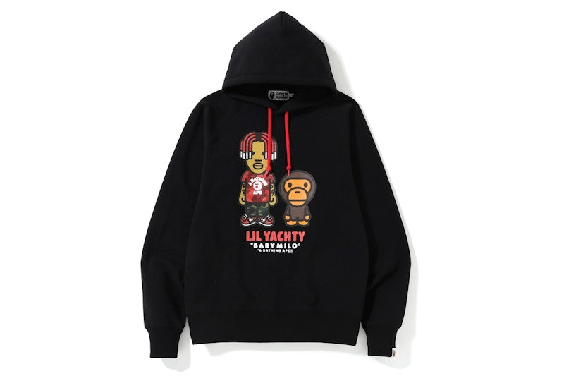 BAPE Baby Milo x Lil Yachty Pullover Hoodie Black
