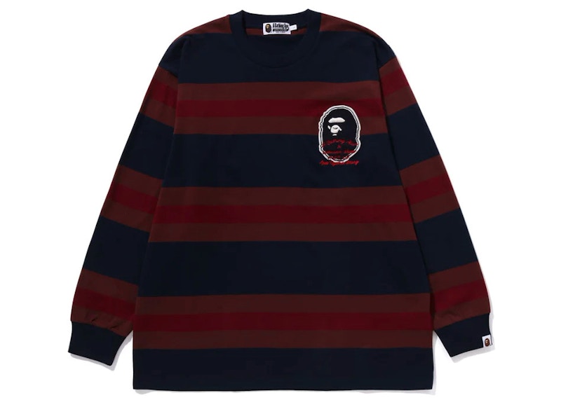 BAPE Badge Hoop L/S Tee Navy