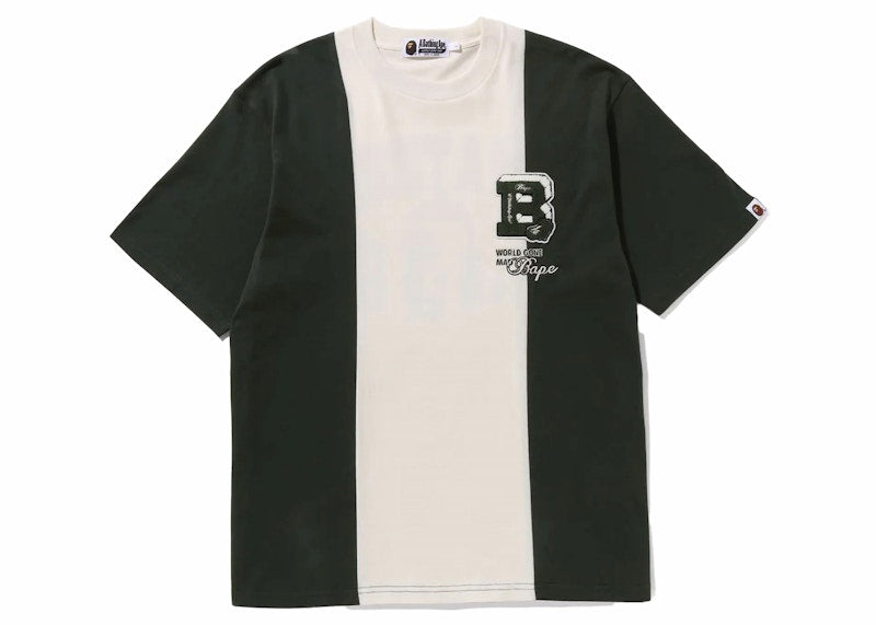BAPE Badges Color Blocking Tee Ivory