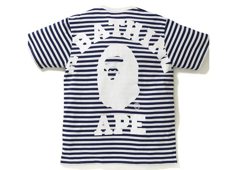BAPE Bape Big College Hoop Tee Navy