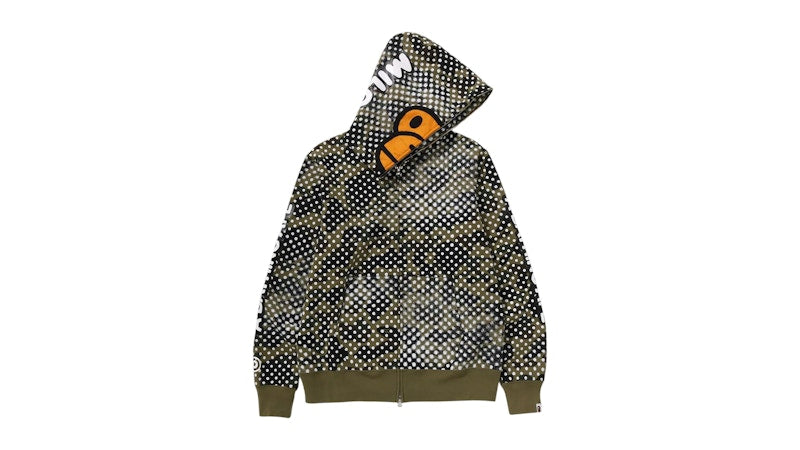 BAPE Bape/Joshua Vides Milo Face Full Zip Hoodie Green
