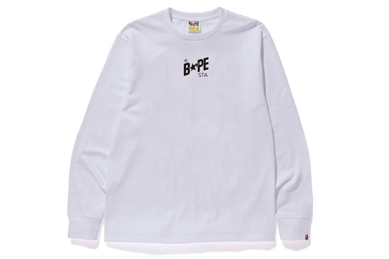 BAPE Bapesta Illustration L/S Tee White