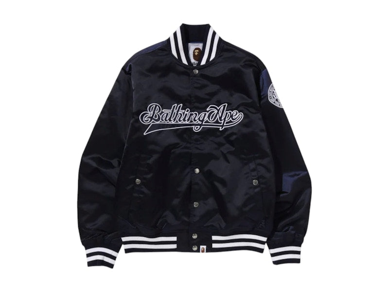 BAPE Baseball Varsity Jacket Navy