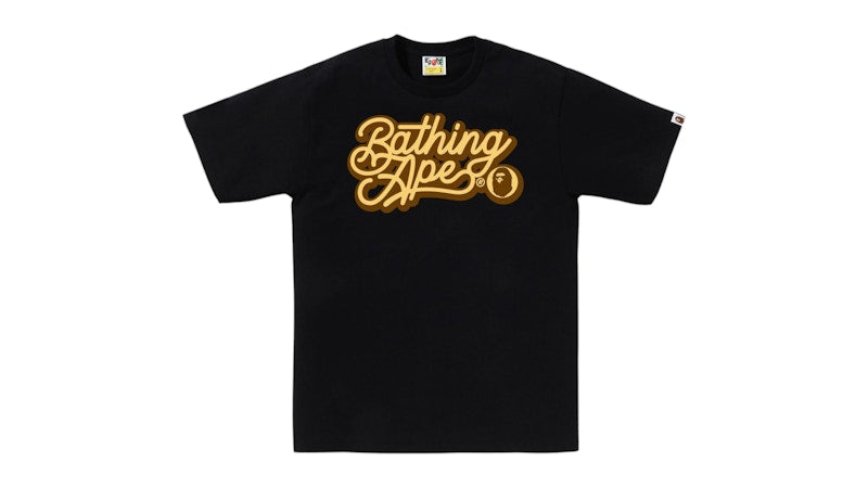 BAPE Bathing Ape Script Logo Tee Black/Brown