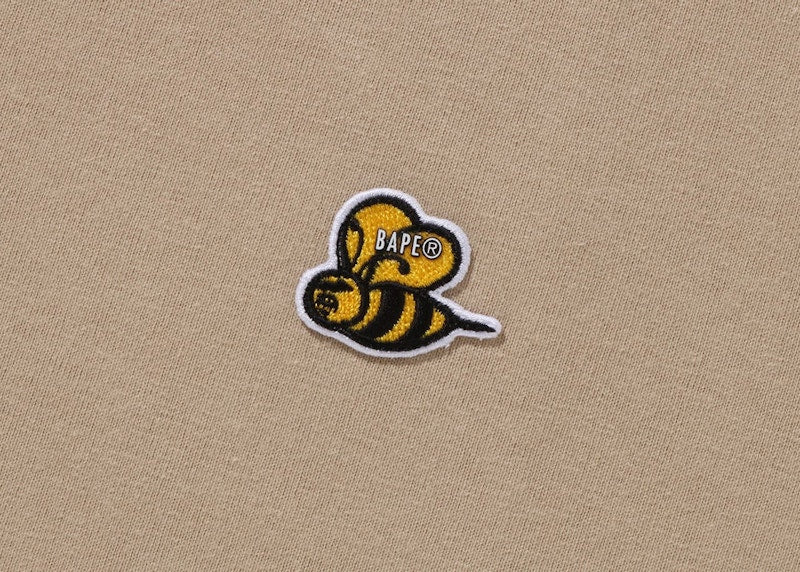 BAPE Bee One Point L/S Tee Beige