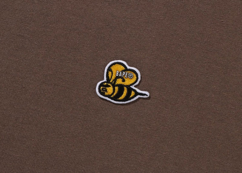 BAPE Bee One Point L/S Tee Brown