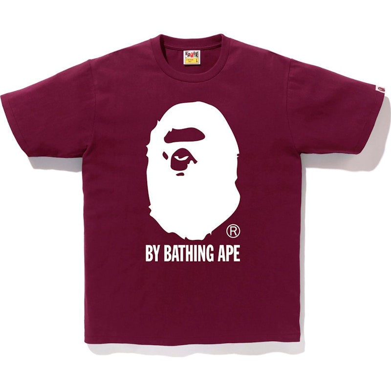 BAPE Bicolor By Bathing Tee Burgundy