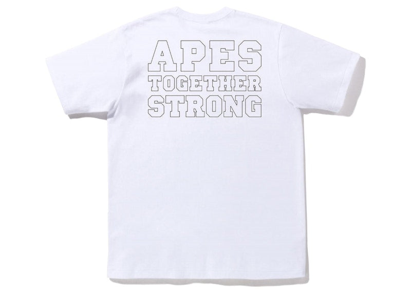 BAPE Bicolor College ATS Tee White