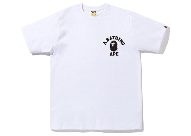 BAPE Bicolor College ATS Tee White